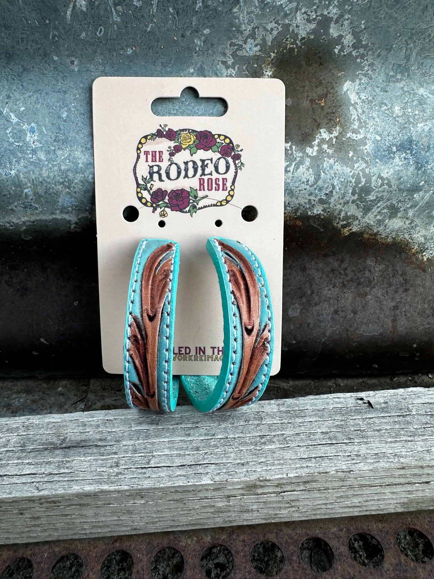 Tooled Vera Hoop Earrings 50mm