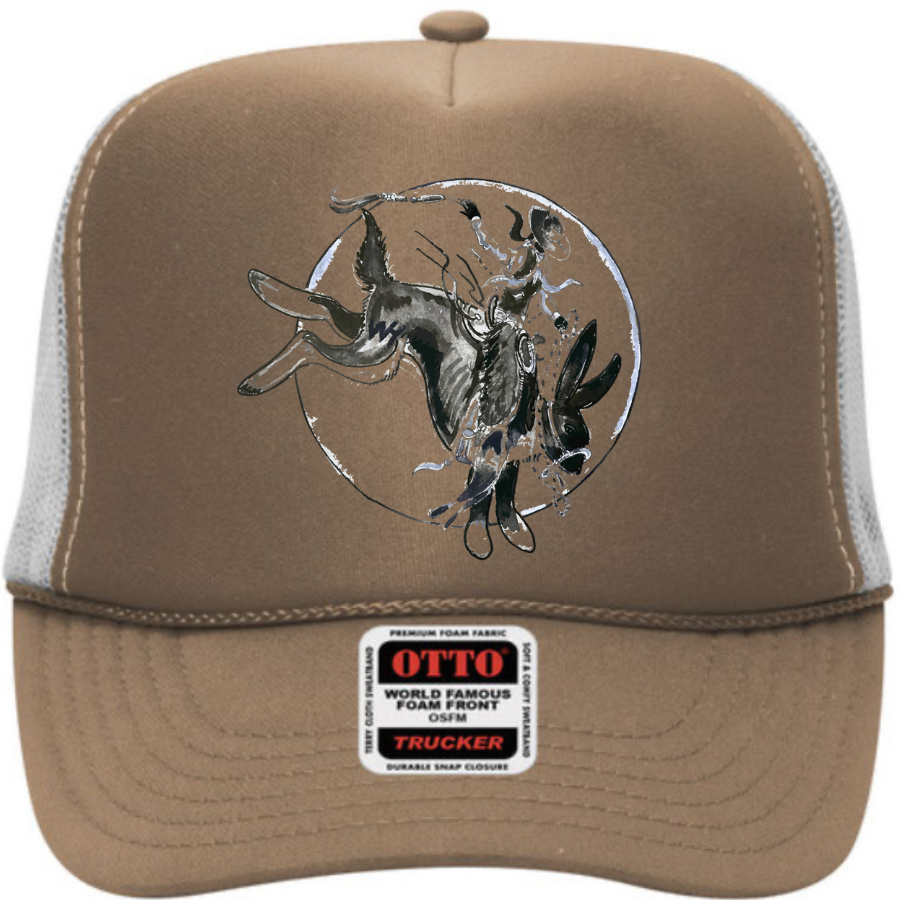 Bucking Jackrabbit Foam Trucker Cap in Neutral Splits