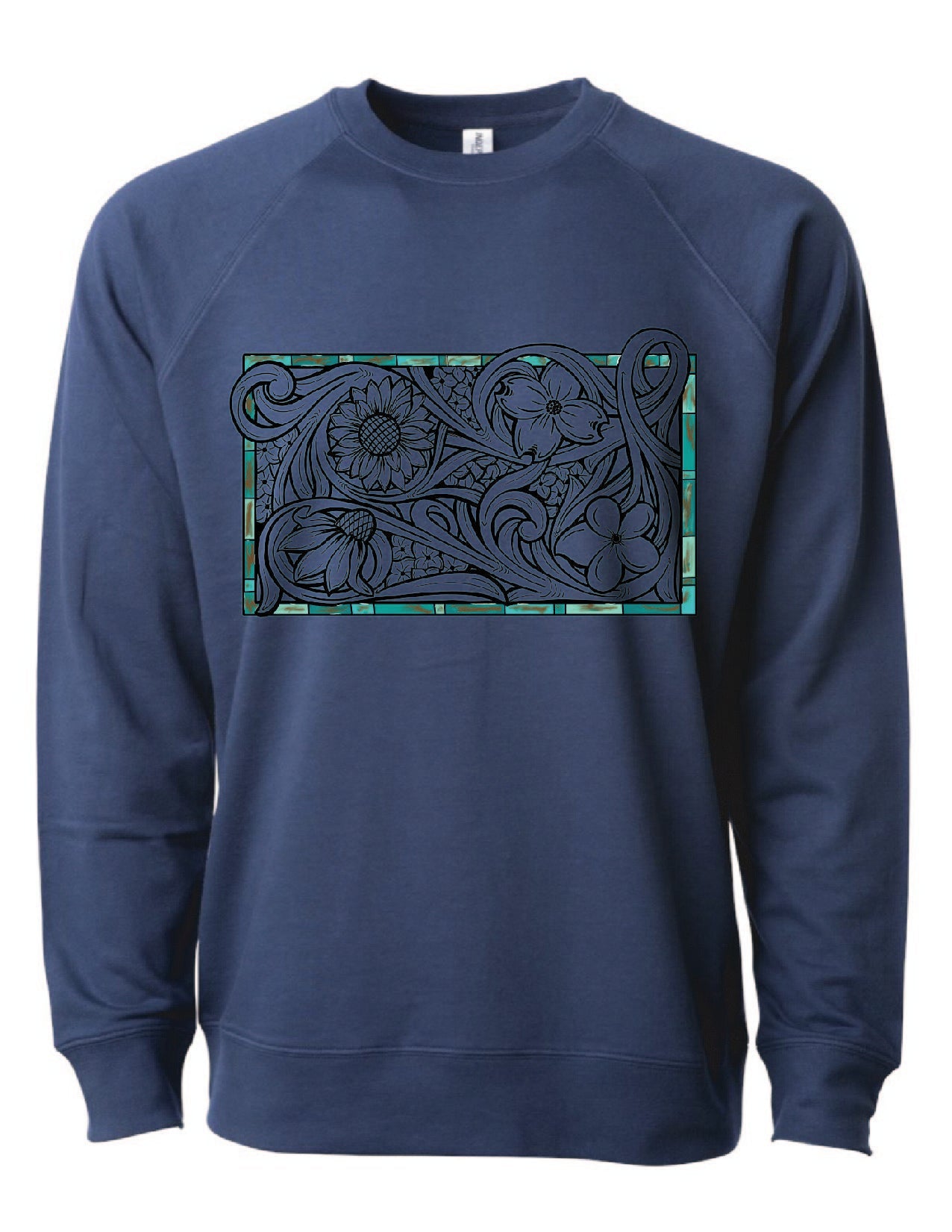 Tooled Floral Crewneck Sweatshirt