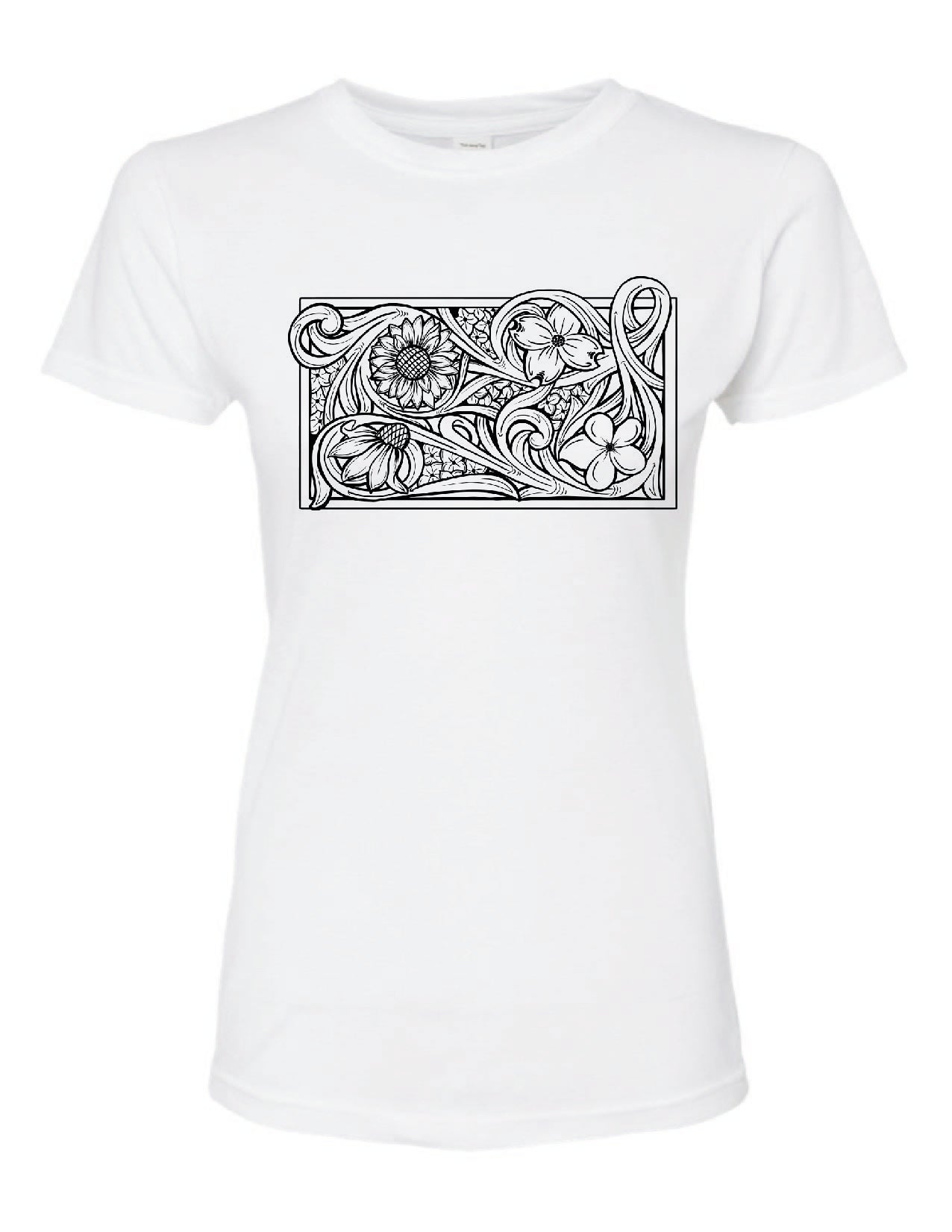 Tooled Floral Tee