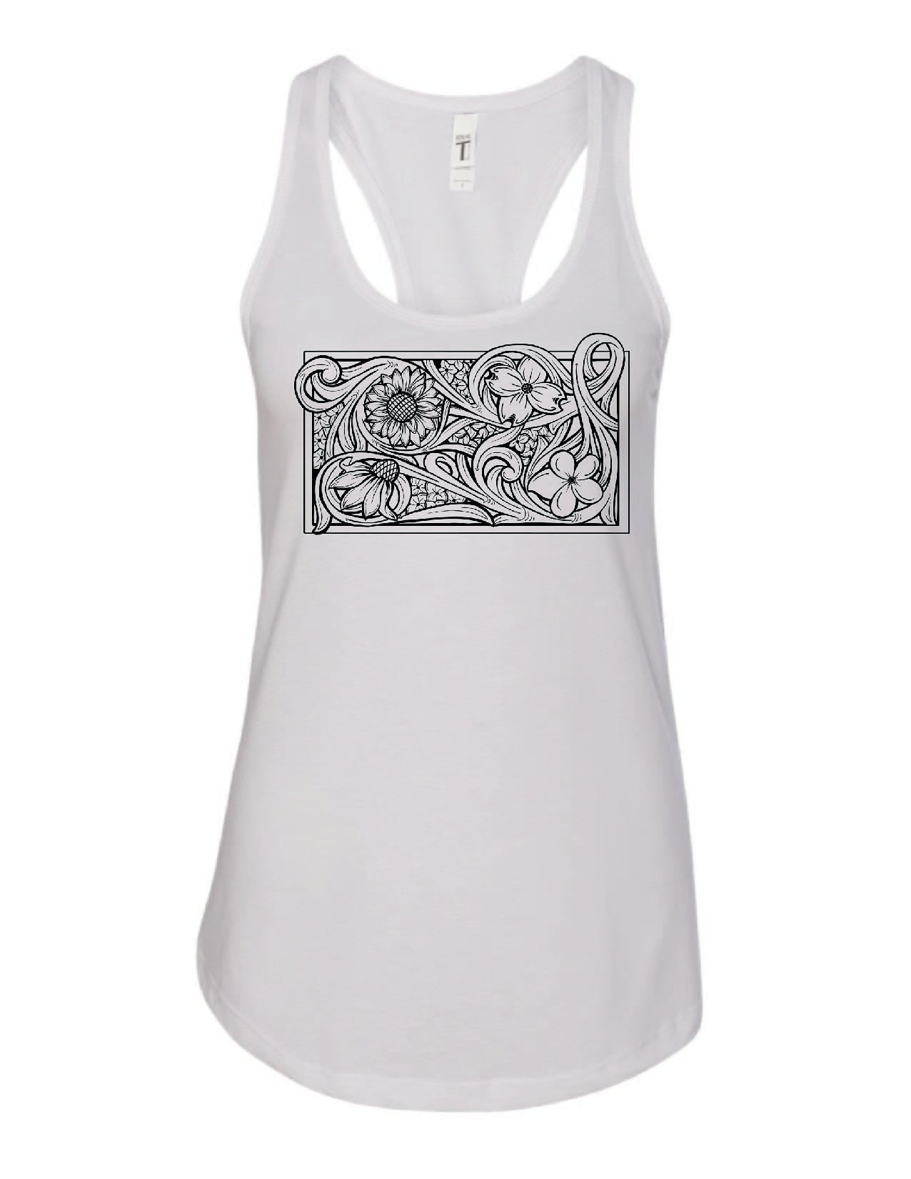 Tooled Floral Tank