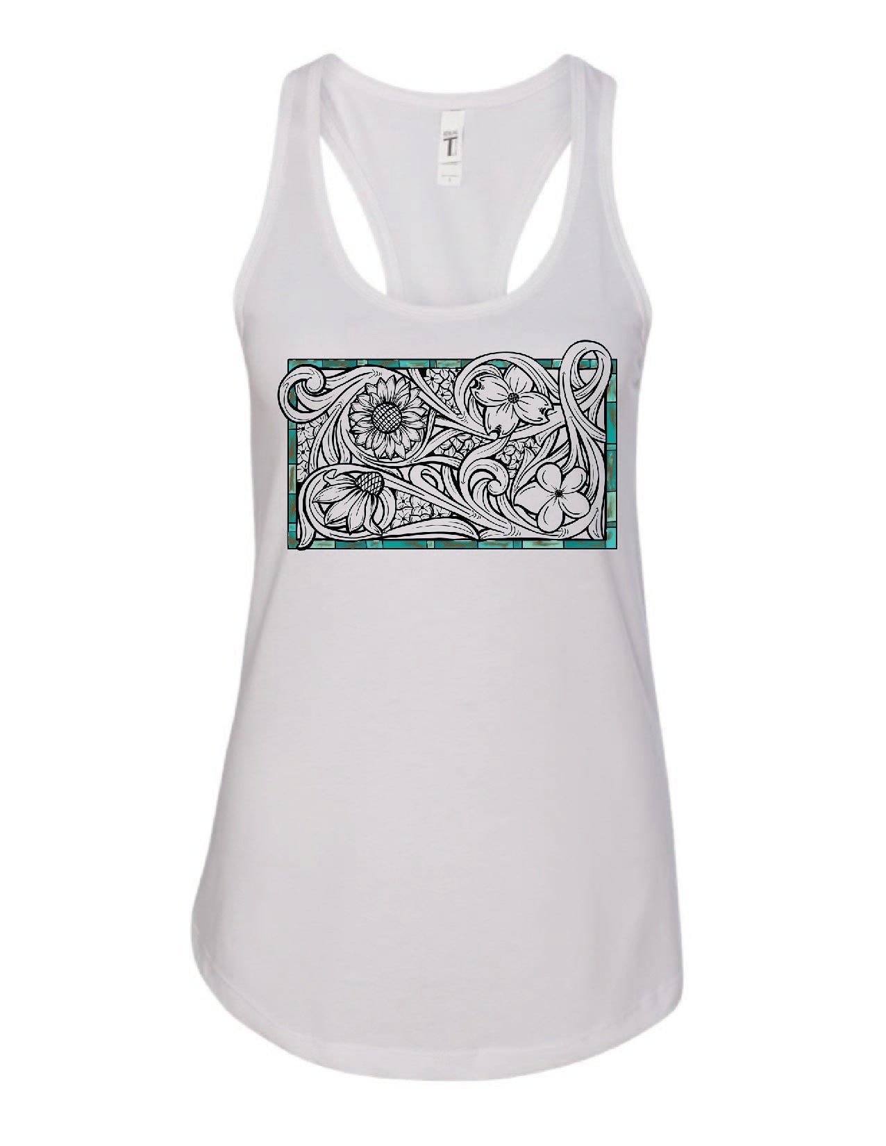 Tooled Floral Tank