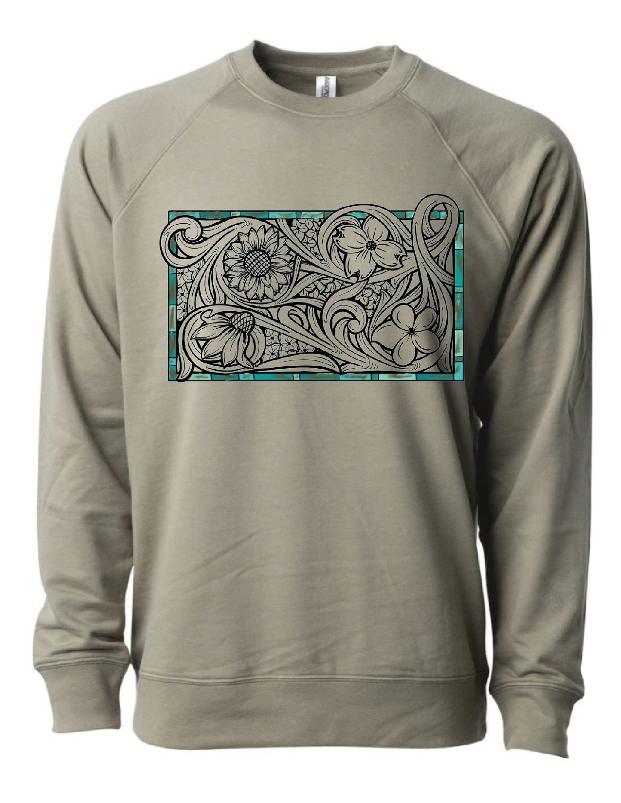 Tooled Floral Crewneck Sweatshirt