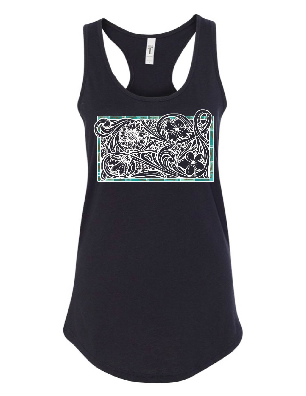Tooled Floral Tank