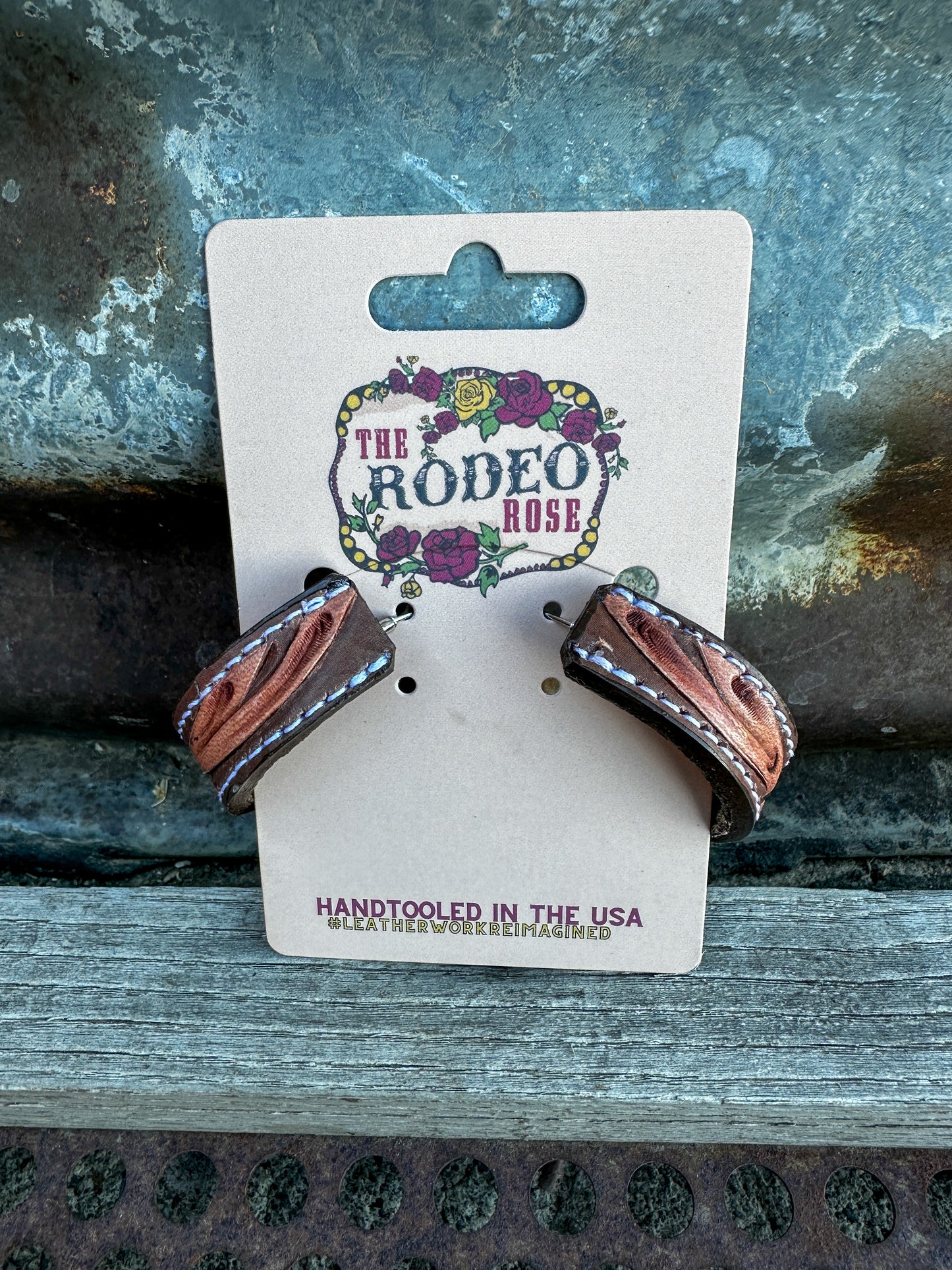 Tooled Vera Hoop Earrings 40mm