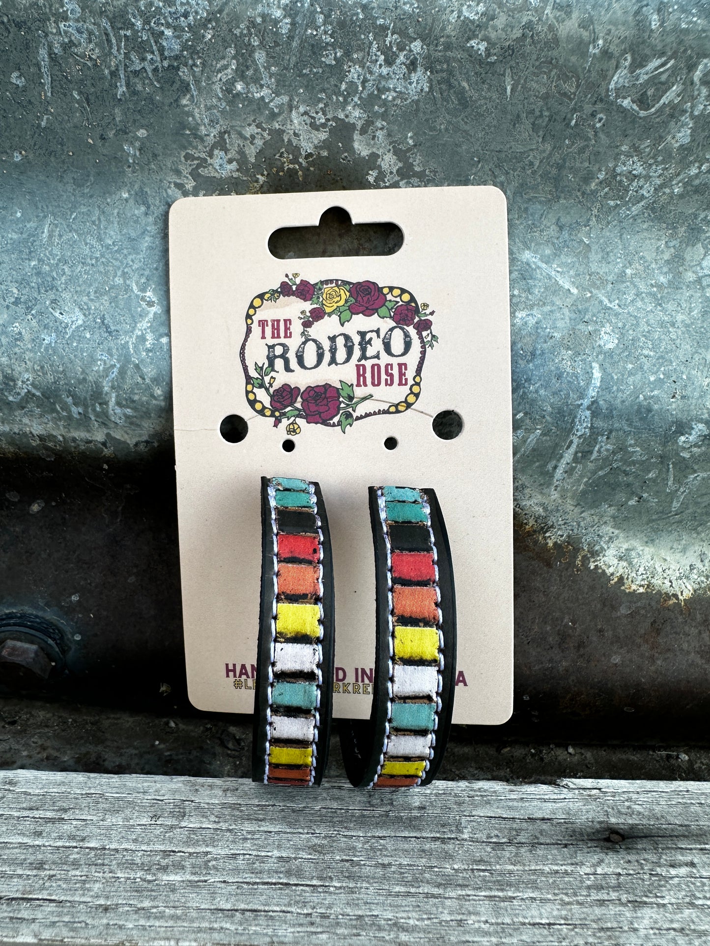 Beaded Vera Hoop Earrings 50mm