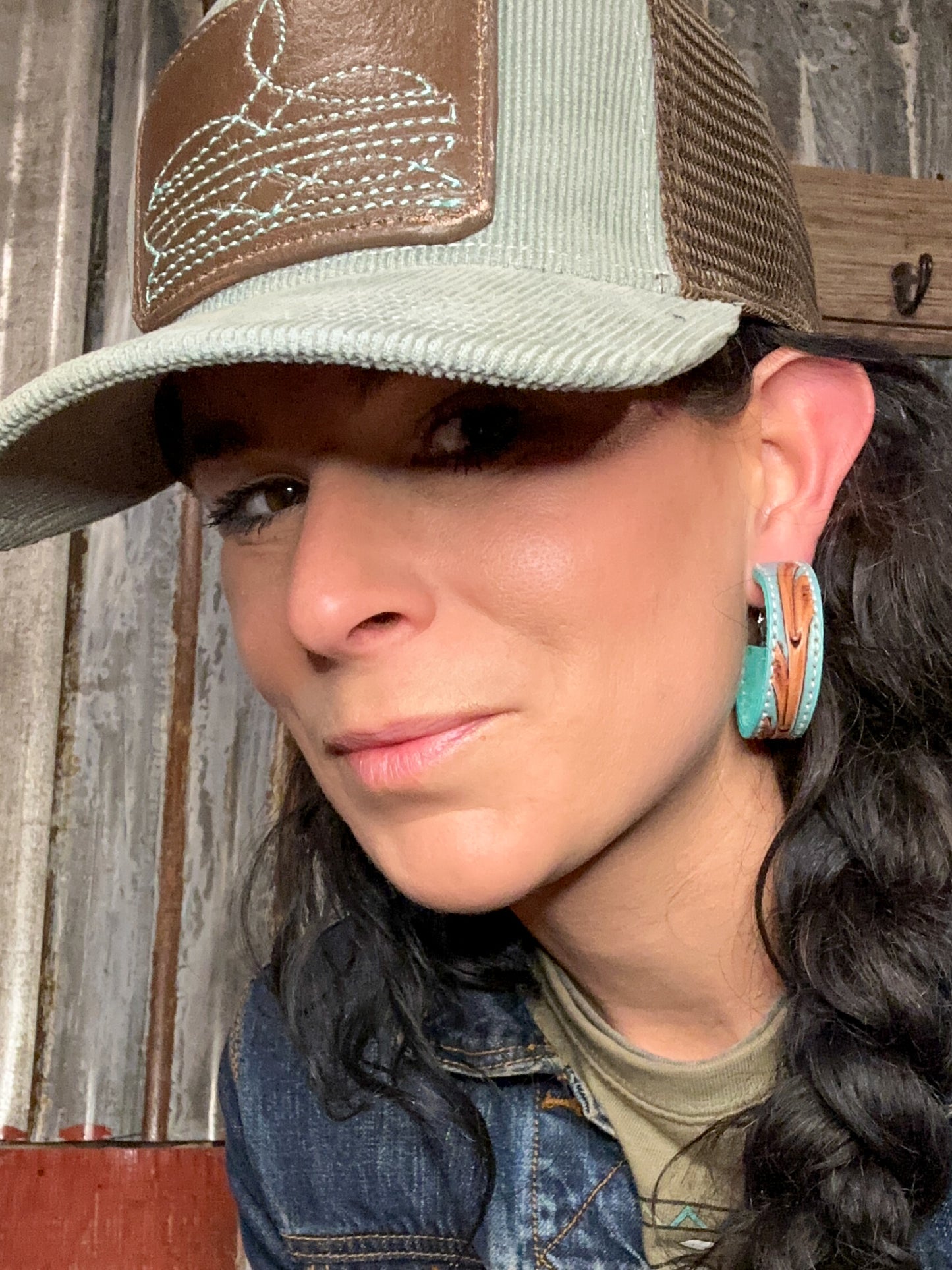 Tooled Vera Hoop Earrings 40mm
