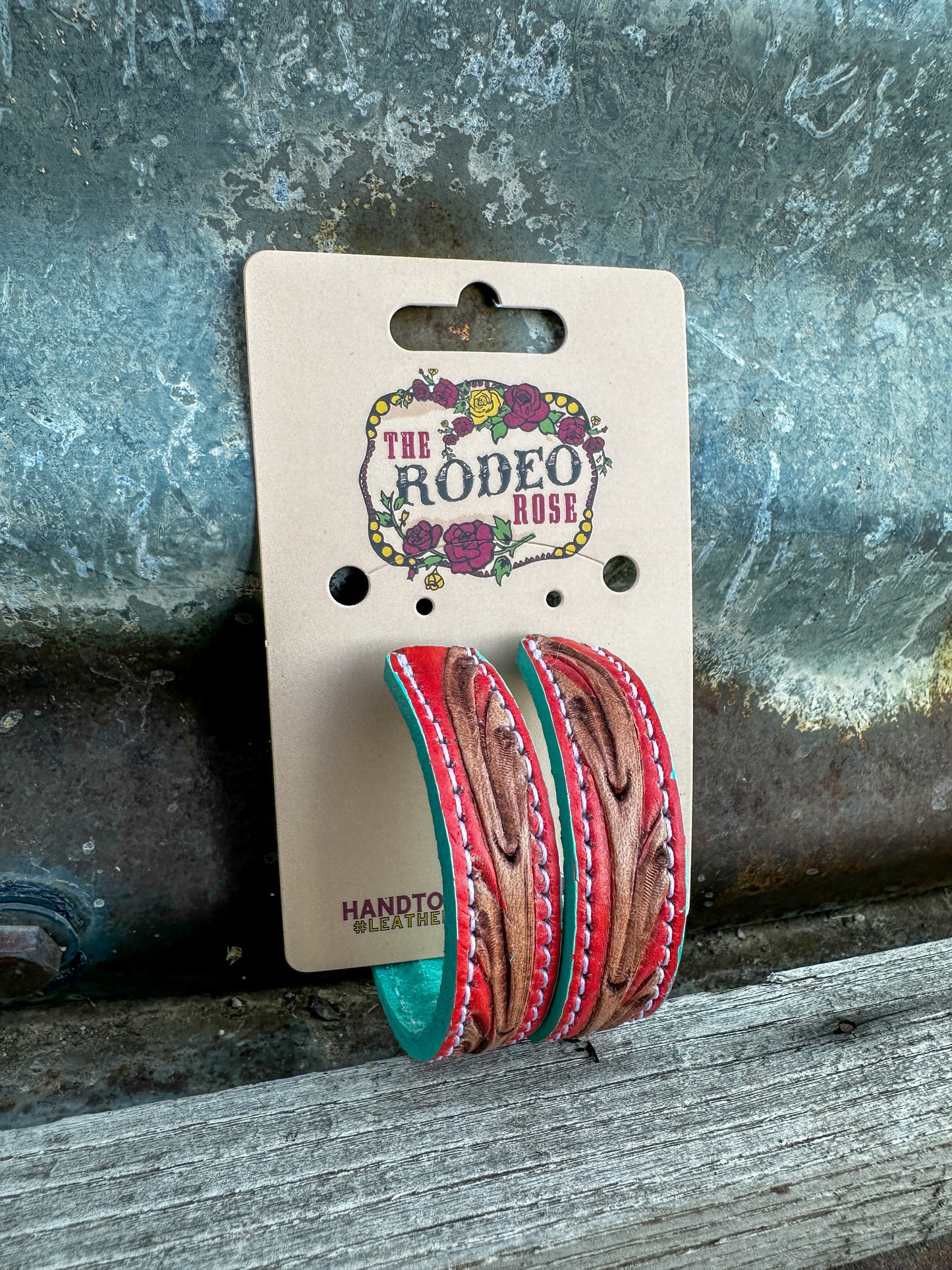 Tooled Vera Hoop Earrings 50mm