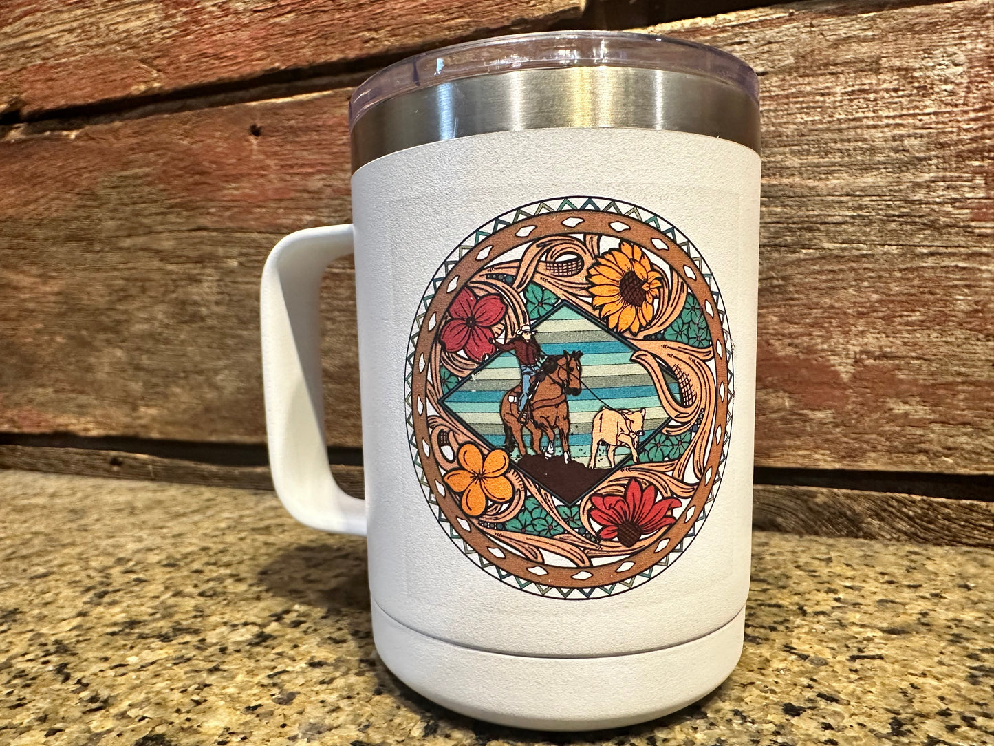 Breakaway Roper 15 oz coffee mug The Rodeo Rose