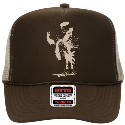 Bronc Snapper Foam Trucker Cap in Neutral Splits