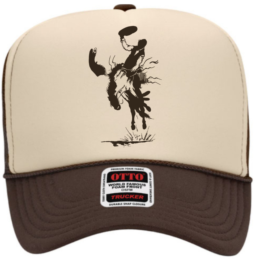 Bronc Snapper Foam Trucker Cap in Neutral Splits