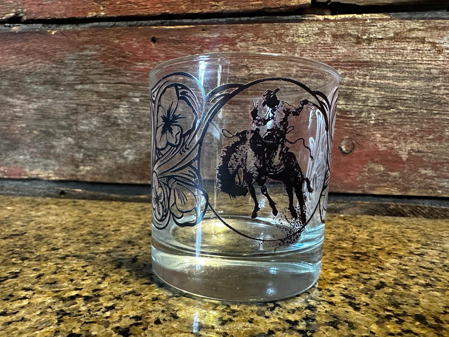 On the Rocks Glass Ranch Bronc