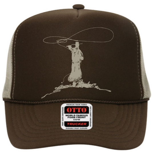 Gotta Catch’m First Foam Trucker Cap in Neutral Splits