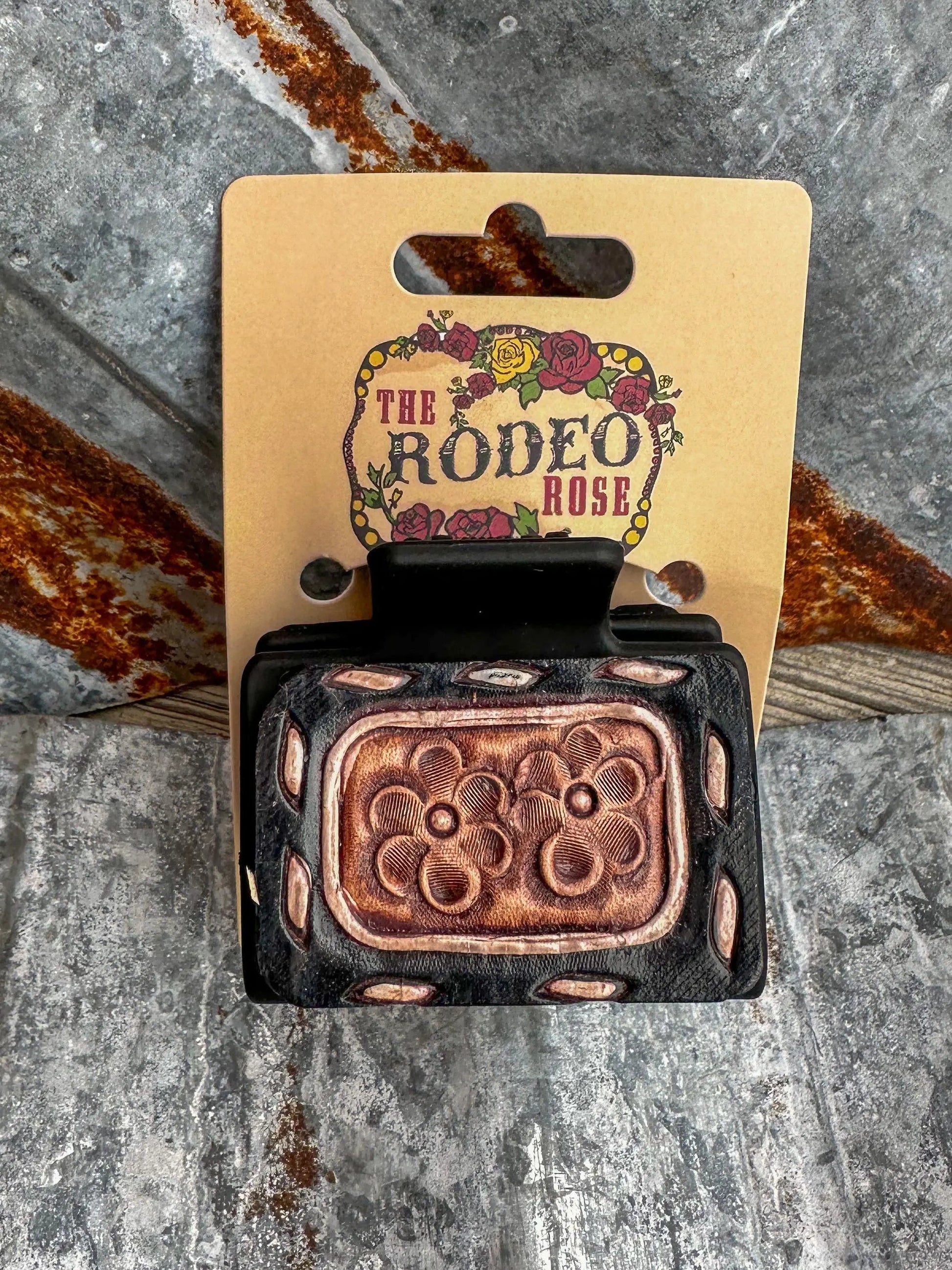 Small Buckstitch Hairclip The Rodeo Rose