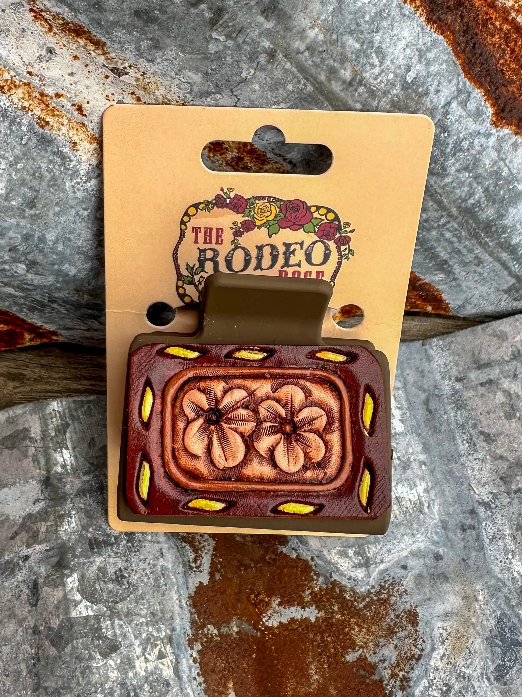 Small Buckstitch Hairclip The Rodeo Rose