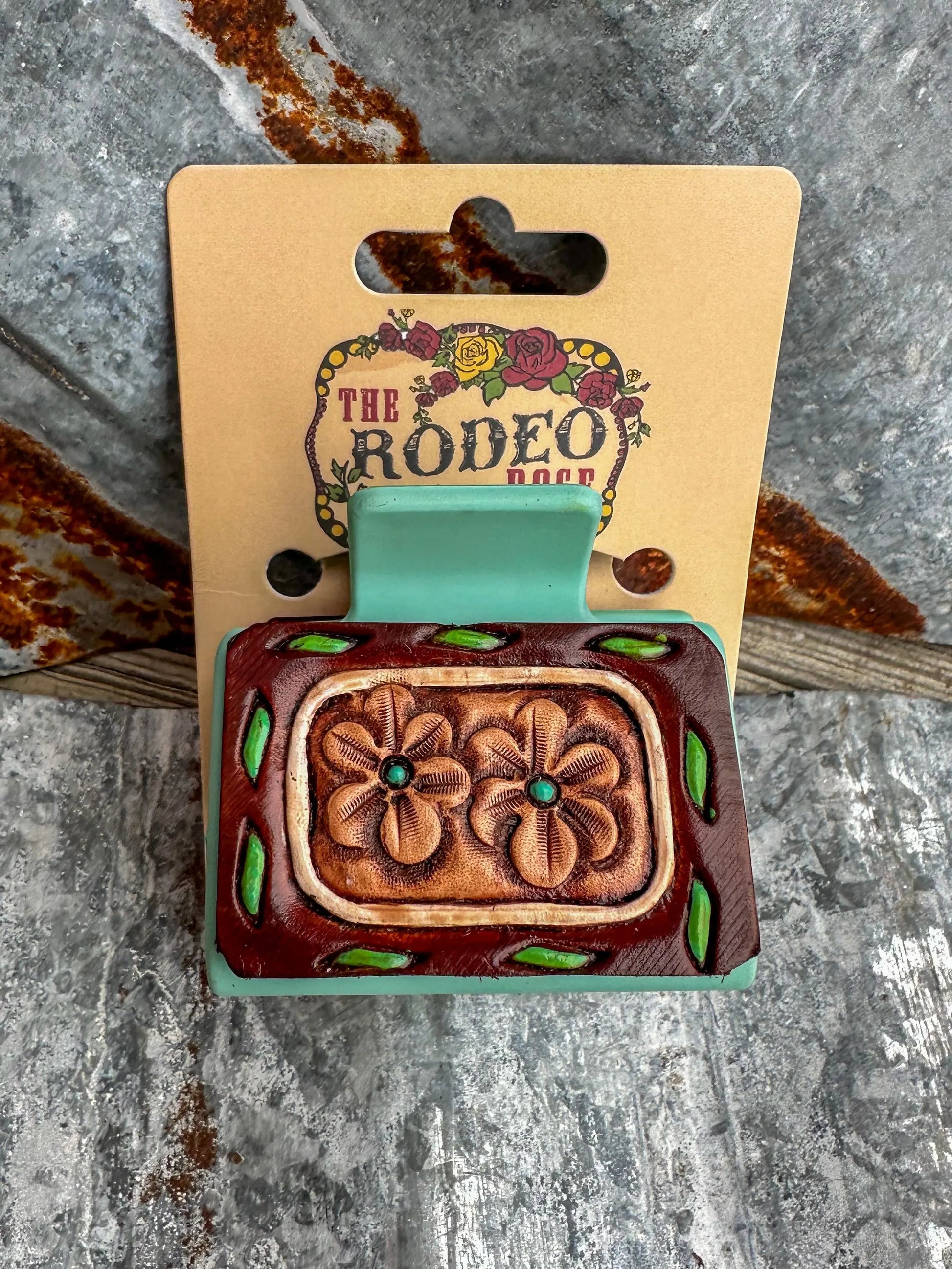 Small Buckstitch Hairclip The Rodeo Rose