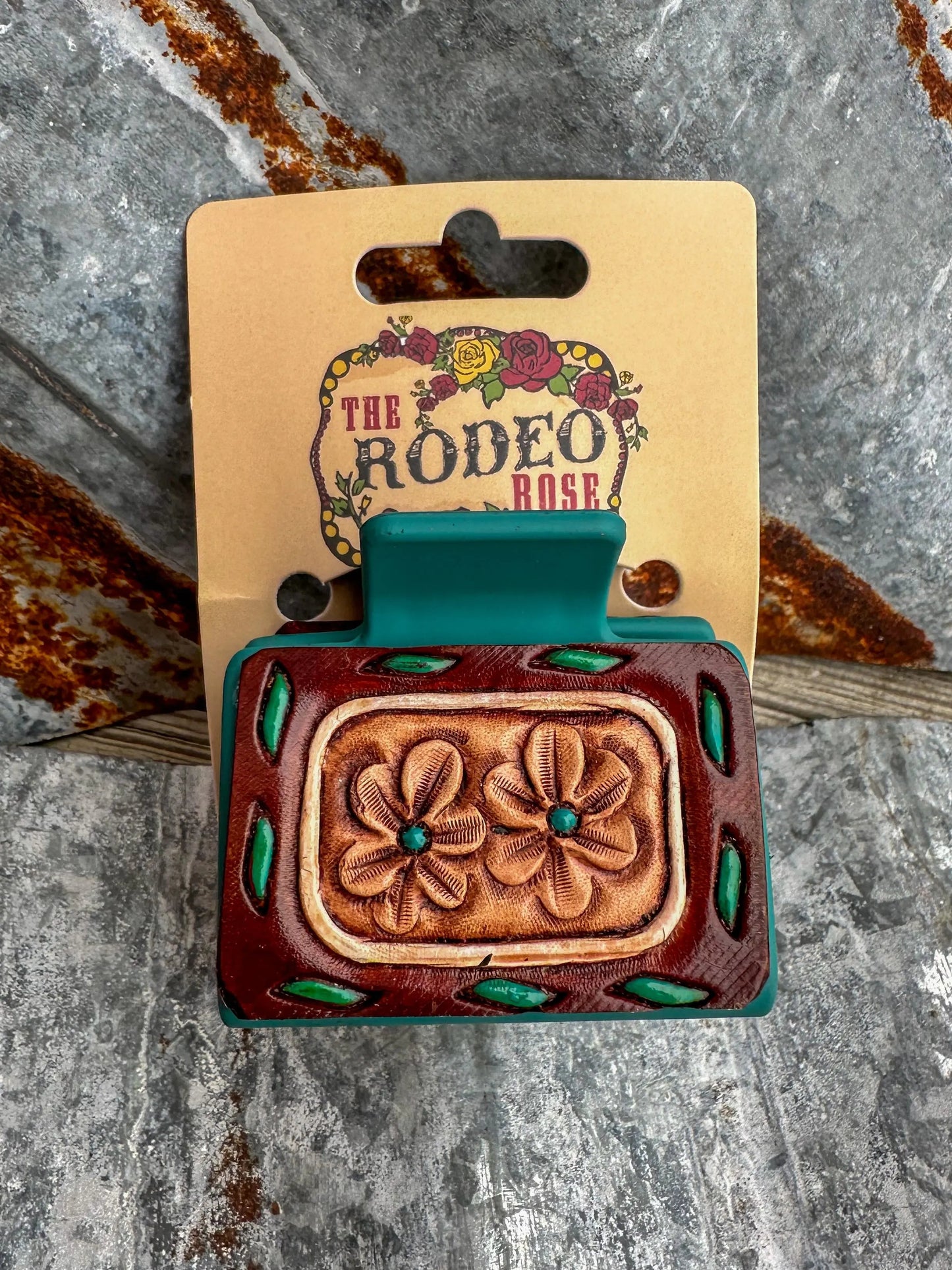 Small Buckstitch Hairclip The Rodeo Rose