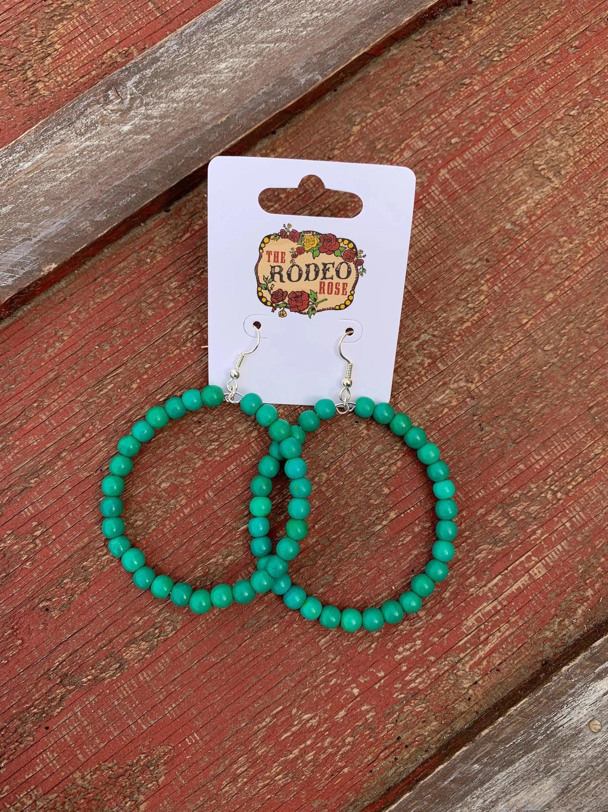 The Vera Beaded Hoop Earings The Rodeo Rose