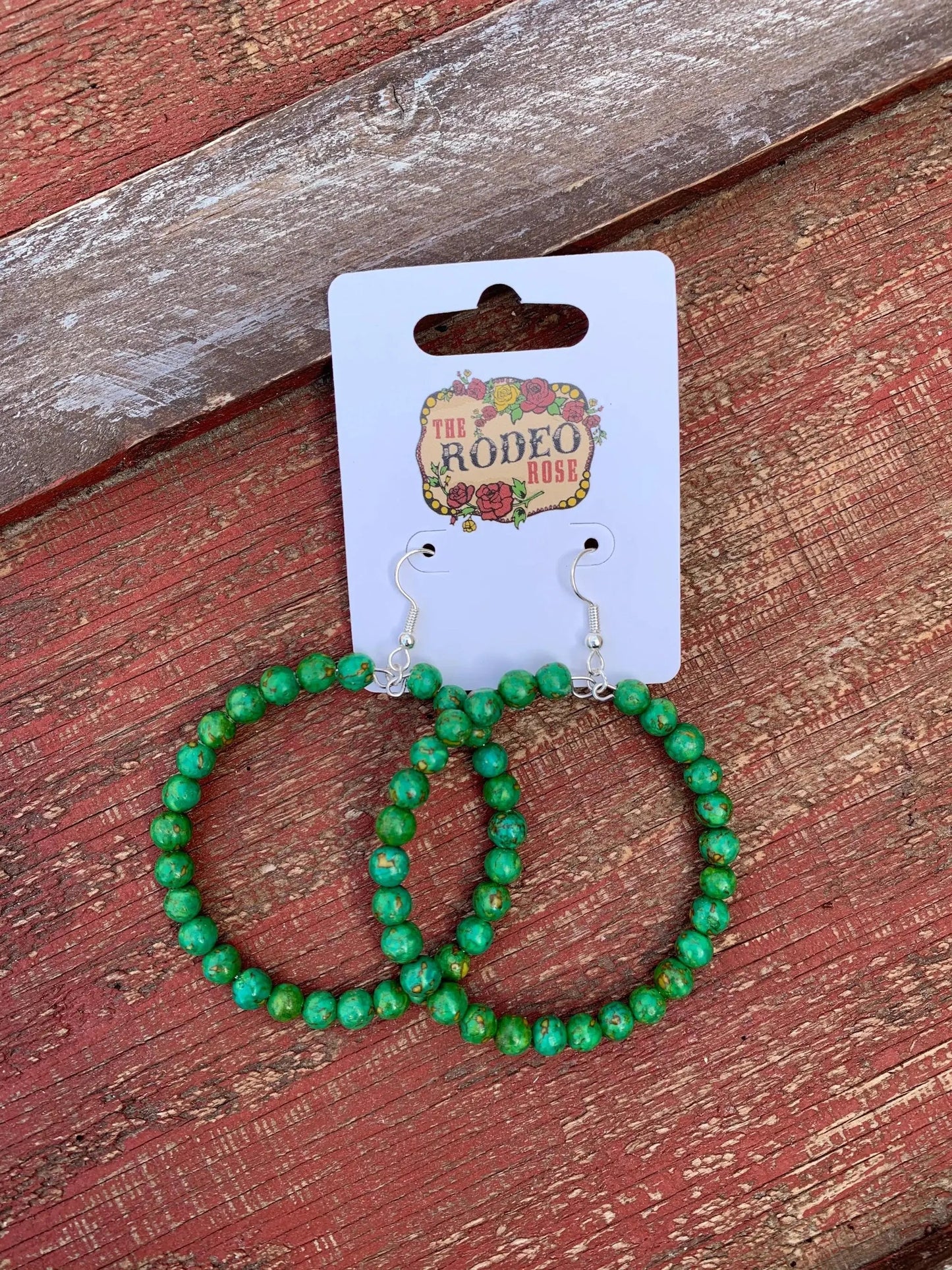 The Vera Beaded Hoop Earings The Rodeo Rose