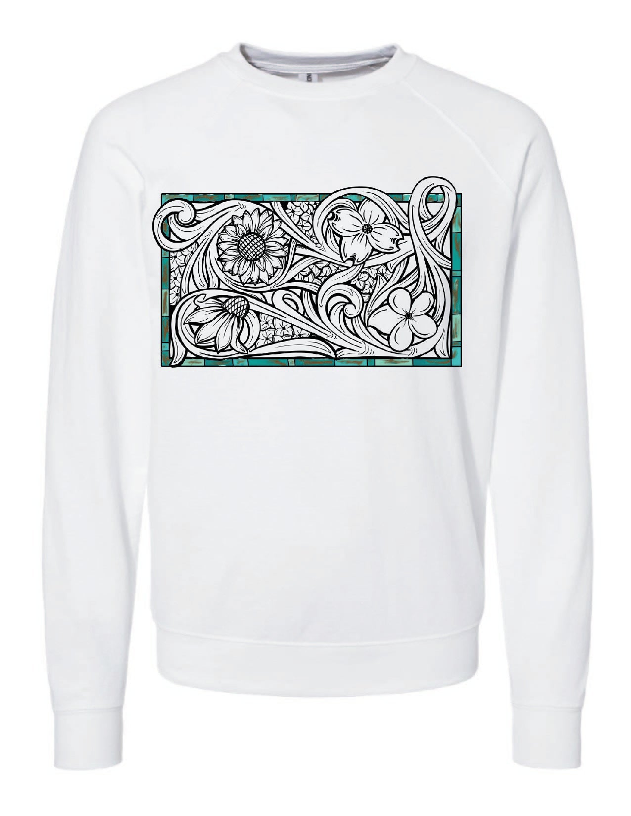 Tooled Floral Crewneck Sweatshirt
