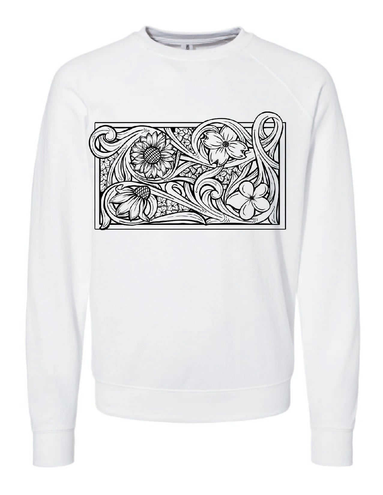 Tooled Floral Crewneck Sweatshirt